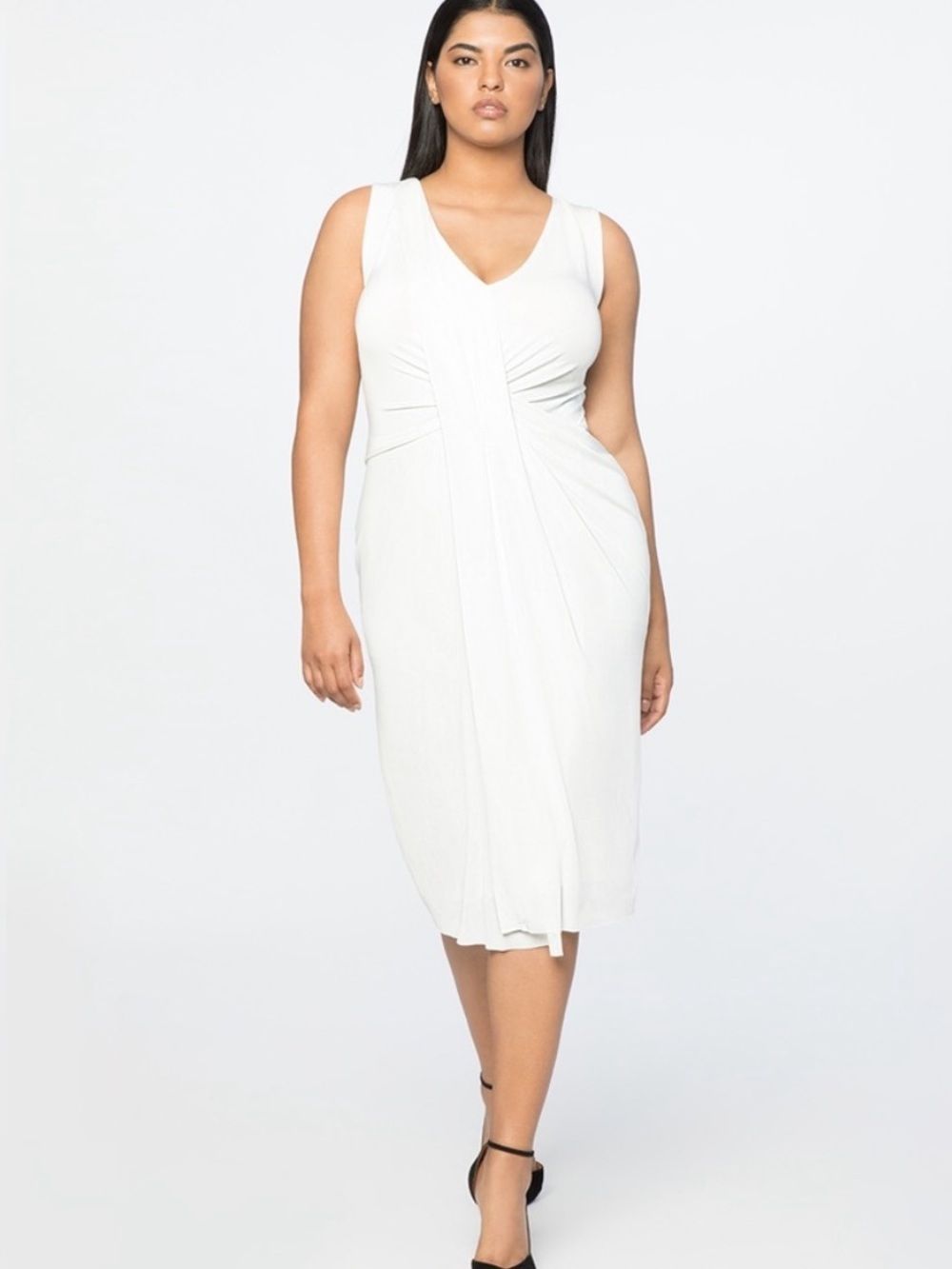 *NEW* Eloquii x Jason Wu Drape Front Midi Dress